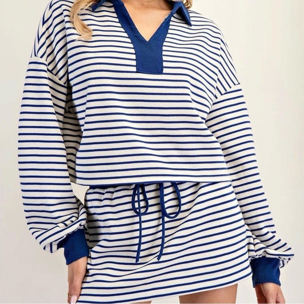 Striped skort set